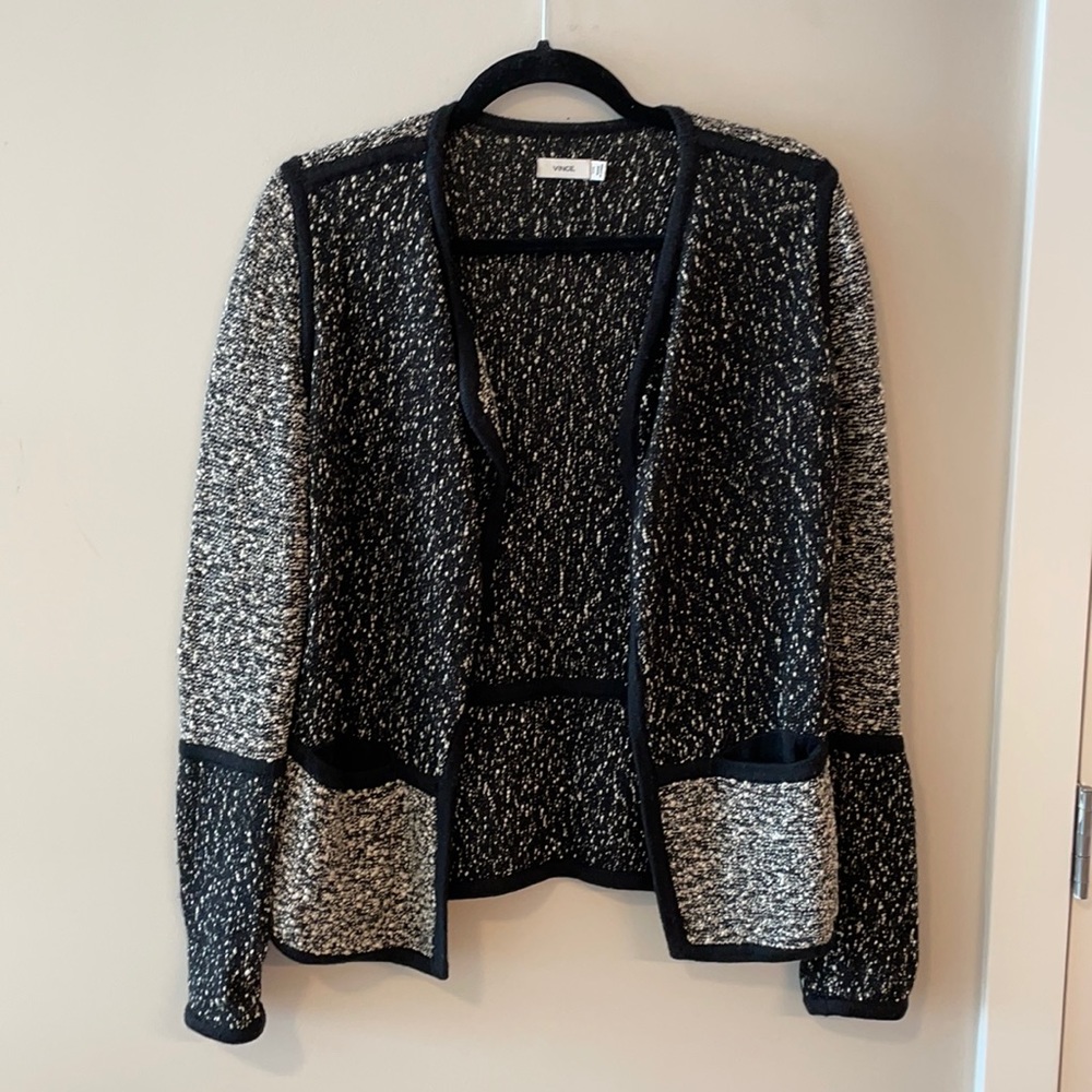Vince Textured Drape Front Jacket - Picture 3 of 6